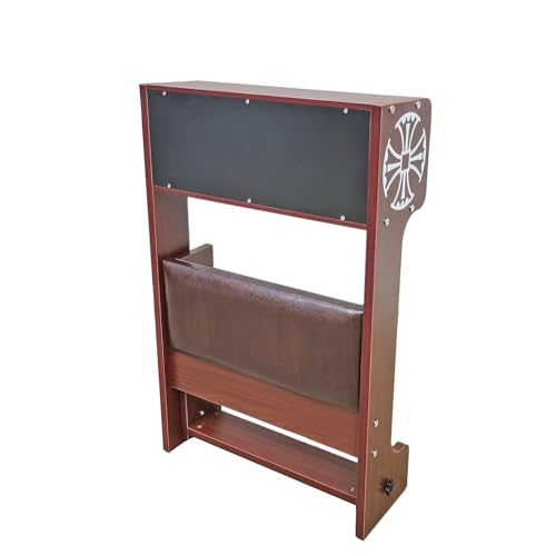 FixtureDisplays® 20 X 32 X 20" Prayer Bench, Padded Kneeler with Book Shelf, Sturdy Wood (MDF) Easy Fold-Away Prayer Table Chair 10211-NPF