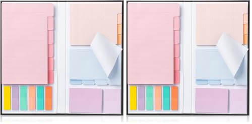 Mr. Pen- Sticky Notes Set, 820 Pack, Ruled - color: Pastel Macaron, size: 1 Set (Pack of 2)