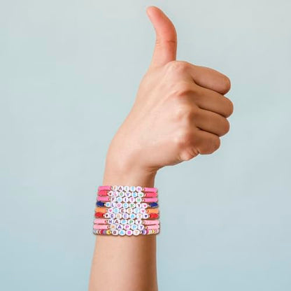 24Pcs Jesus Loves You Bracelets Bulk Handmade Clay Beads Bible Verse Bracelets Christian Friendship Jewelry Christmas Easter Gifts for Women Teen - color: Friendship 24-8