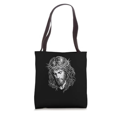Jesus Christ Of Thorns Easter Faith Tote Bag