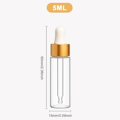 Mini Glass Dropper Bottle for Essential Oil,5ml 10pcs - style: 5ml