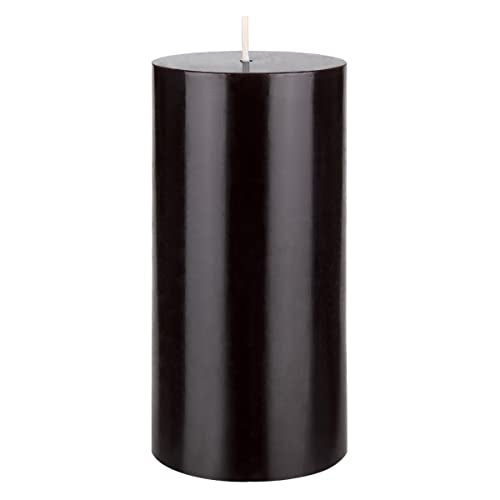 Mega Candles 1 pc Unscented Solid Black Pillar Candles, Hand Poured Premium Wax Candle 3 Inch x 6 Inch, Home Décor, Spas, Weddings, Occasions, Party, Centerpieces, Holidays, Vigils, Prayers - color: Black, size: 1 Piece