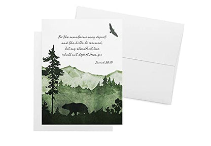 Twigs Paper Sympathy Cards with Envelopes, 12 Christian Bible Verse Cards - color: Bible Verses, size: 12-Count