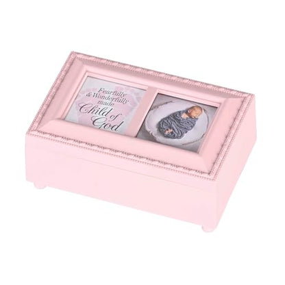 Dicksons Music Box Pink Child Of God 6x4 Pink 6 x 3.75 Inch Polymer Trinket Jewelry Music Box