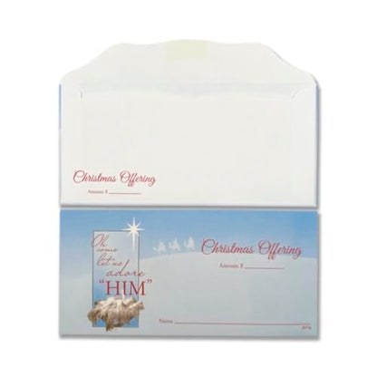 Blue Christmas Offering Envelopes for Church (100)