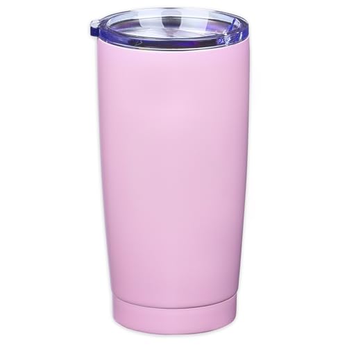 Christian Art Gifts Stainless Steel Double-Wall Vacuum Insulated Travel Mug 18 oz Pink Tumbler with Lid for Women Inspirational Bible Verse - Trust in the Lord - Proverbs 3:5 - color: Pink/Trust in the Lord