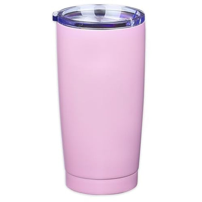 Christian Art Gifts Stainless Steel Double-Wall Vacuum Insulated Travel Mug 18 oz Pink Tumbler with Lid for Women Inspirational Bible Verse - Trust in the Lord - Proverbs 3:5 - color: Pink/Trust in the Lord