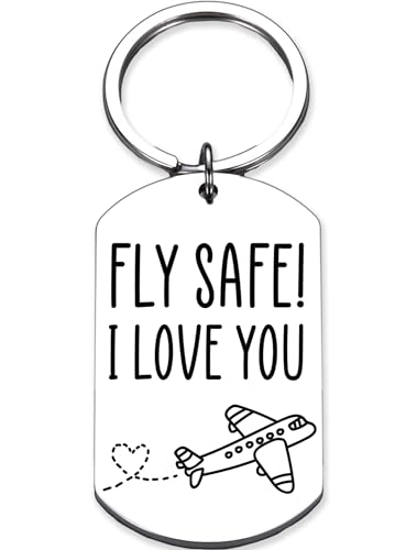 Rosa Vila Keychains For Women & Men, Gifts For Mom, Bonus Mom, Aunt, Sister, Dad, Grandma, Nurse, Teens, Coach, Teacher Pilot - style: Fly Safe Keychain