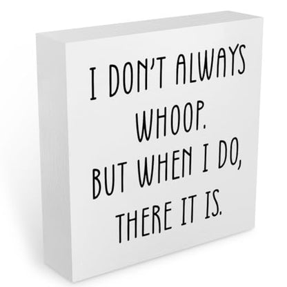 Funny Quotes Office Supplies Rustic Desk Decor White Wooden Box - color: White0390
