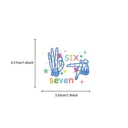 50 Pcs Funny 67 Stickers, Trending Social Media Themed Decals for Birthday Parties, Laptops, Luggage, Water Bottles, Phone Cases Crafts (6-7) - color: 6-7