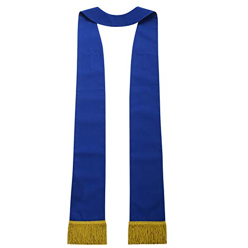 BLESSUME Church Clergy Pastor Cross Embroidered Stole - color: Blue 1