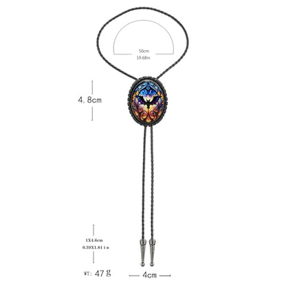 GelConnie Gothic Bolo Tie for Men Women 3D Art Western Cowboy Necktie - color: Bat Bolo Tie