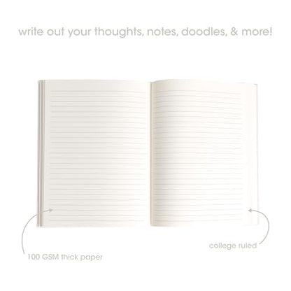 Pearhead Fabric Hardcover Journal Notebook 6x8 – Pointelle Embroidered College-Ruled Writing Journal with 200 Lined Pages, Pink - color: White Pointelle Fabric Journal