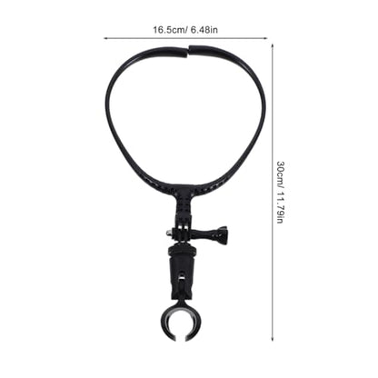 BESTonZON Hands-Free Black Mic Support Stand with Metal and Plastic Frame for Singing, Hosting and Live Streaming