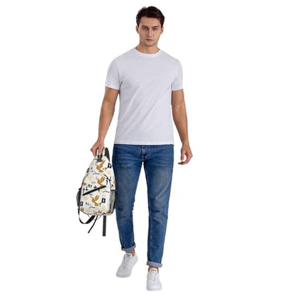 Jesus Christian Cross Sling Backpack Shoulder Chest Bag For Men Women Hiking Travel Crossbody Daypack - color: Jesus Christian Cross-0002