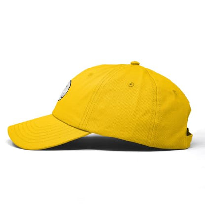 DALIX Ghost Embroidered Mens Womens Cotton Dad Hat Baseball Cap Adjustable - color: Gold