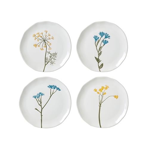 Lenox Wildflowers 4-Piece Tidbit Plates, Dessert Plate Set for 4 - style: Tidbit Plates, Set of 4