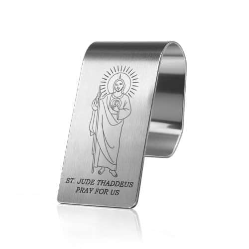 Pray for Us Car Visor Clip, Catholic Sun Visor Clip for Driver - color: Silver30