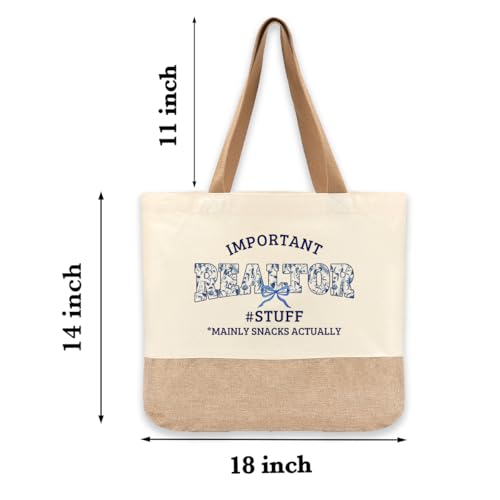 Tote Bag, Gifts for Women Friends Girlfriend Coworker Wife Mom Reusable Tote Bags Birthday Thank You Gift - color: Realtor