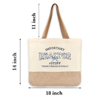 Tote Bag, Gifts for Women Friends Girlfriend Coworker Wife Mom Reusable Tote Bags Birthday Thank You Gift - color: Realtor