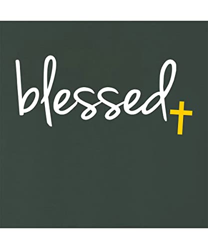 Go All Out Adult Blessed Cross Jesus Christian Gift T-Shirt - color: Forest Green, size: Medium