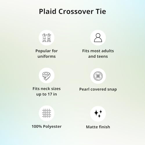 tiemart Crossover Tie - color: Navy Blue Plaid