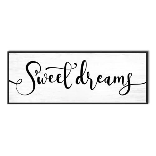 YPY Sweet Dreams Bedroom Pictures Wall Decor Above Bed 40''×15'' - color: Sweet Dreams, size: 15"×40"
