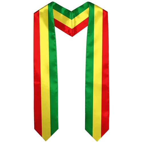 Graduation Satin Sash Scarf 72" Stole - color: Mali Flag