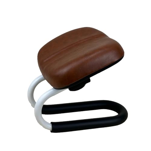 Menolana Ergonomic Folding Meditation Bench with Padded Seat, Wooden Kneeling Stool for Prayer and Stretching, Non-Slip Design for Home and Studio - color: Brown B