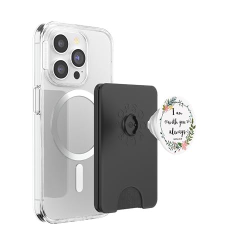 Christian Bible Verse Pop Socket - Matthew God Quotes PopSockets PopGrip: Swappable Grip for Phones & Tablets PopSockets PopWallet for MagSafe - style: Magnetic PopWallet