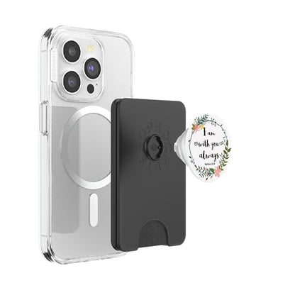 Christian Bible Verse Pop Socket - Matthew God Quotes PopSockets PopGrip: Swappable Grip for Phones & Tablets PopSockets PopWallet for MagSafe - style: Magnetic PopWallet