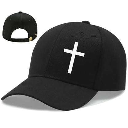 Baseball Cap for Men Cotton Baseball Hat Black Snapback Hats for Men - color: Cross