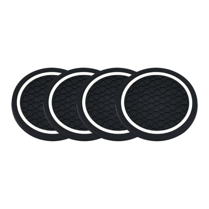 4PCS Car Cup Holder Coasters - 2.75 Inch Non-Slip Insert Water Bottle Holder Pads, Dustproof Automotive Interior Accessories Mat, Universal for Vehicles, Trucks, RVs (White) - color: White