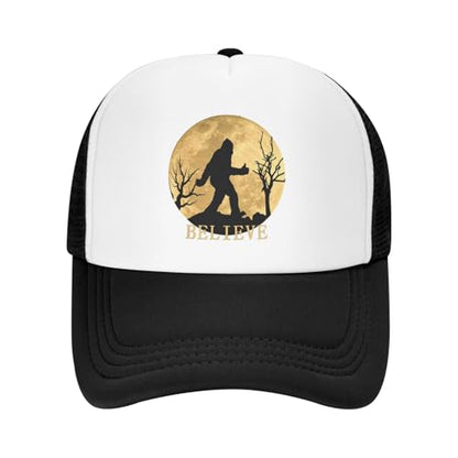 MOLAIGIN Trucker Hat, Adjustable Snapback Hat, Baseball Cap for Men Women, Breathable Mesh for Casual Wear - color: Black8