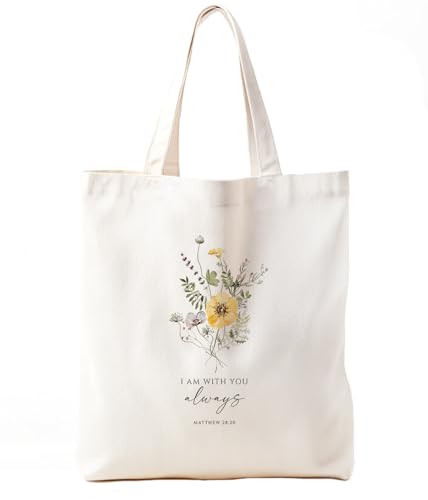 Inspirational Christian Bible Verse Foral Tote Bag for Women - color: Bible4