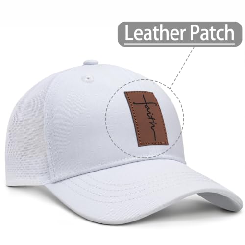 Christian Hats for Men Women Religious Gifts - color: Faith- White