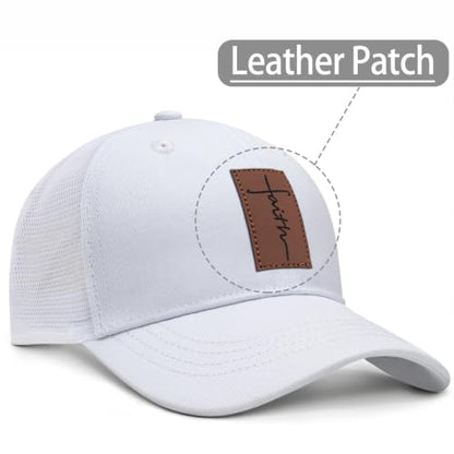 Christian Hats for Men Women Religious Gifts - color: Faith- White