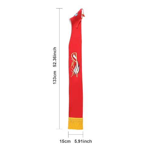BLESSUME Priest Reversible Stole Embroidered Clergy Stole with Tassels Church Minister Pastor Wedding Shawls - color: White and Red