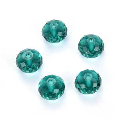 24pcs Adabele Austrian 6mm Faceted Rondelle Crystal Beads Emerald Green - color: Emerald Green, size: 4mm x 6mm - 24pcs