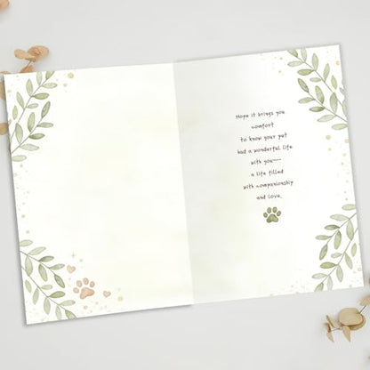Pet Sympathy Card, Pet Loss Card for Dog Cat - color: BK-051
