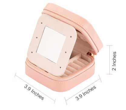 Cherished Moments Personalized Jewelry Keepsake Box with Custom Cross and Name for Teenage Girls Christening Gift - color: Cross and Name-Pink