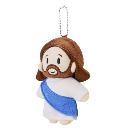 12-Piece Jesus Plush Doll – Soft Religious Stuffed Animal for Kids – Christian Savior Toy for Easter, Baptism, First Communion, and Sunday School Gifts 12" - color: Blue-b
