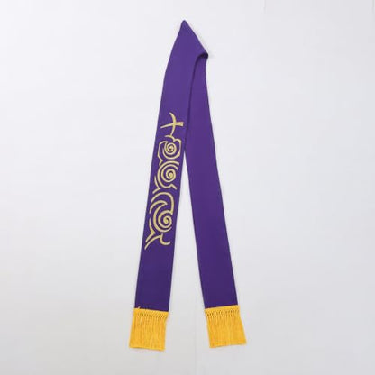 BLESSUME Purple Stole Chasuble Clergy Pastor Embroidery Stole