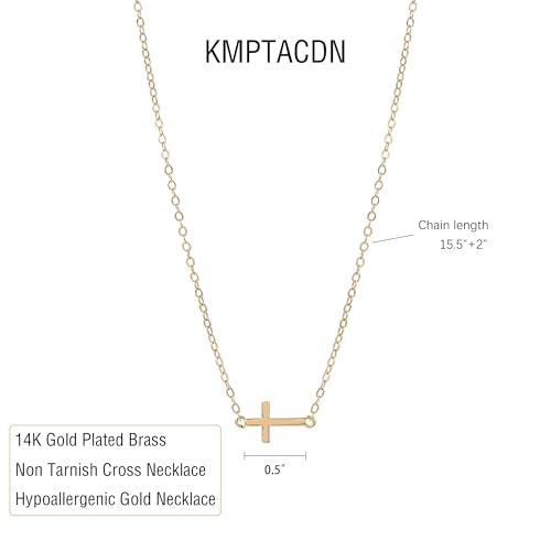 Gold Cross Necklace for Women, Dainty Small Cross Pendant - color: Necklace03