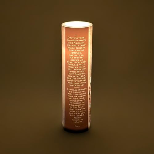St Philomena LED Flameless Devotional Prayer Candle