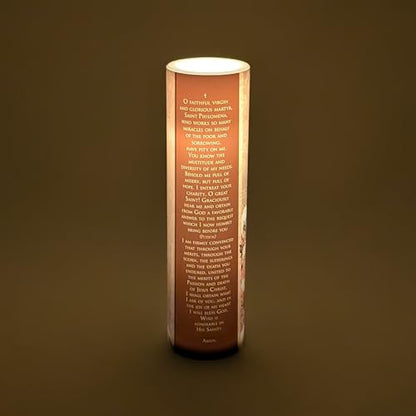 St Philomena LED Flameless Devotional Prayer Candle