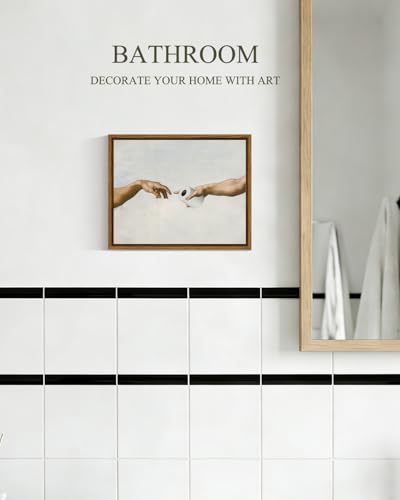 InSimSea Framed Canvas Wall Art, God's Hand Holding Toilet Paper, 10x8 Inch - color: Toilet Paper