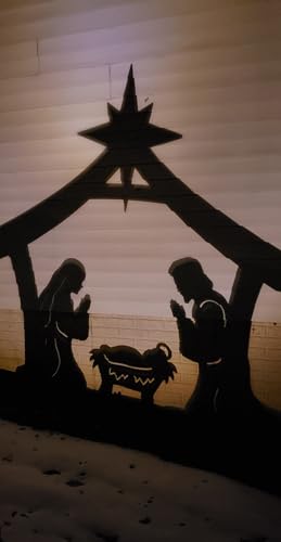 FrontYard Originals All-Weather Outdoor Holy Family Nativity, Waterproof, Made in USA, 4ft Tall, Durable Material, Simple Assembly, Easy Storage, Yard Nativity Set