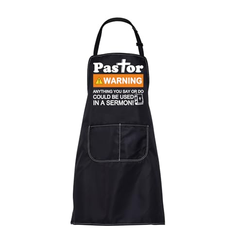 CMNIM Pastor Apron Pastor Appreciation Gifts Christian Aprons Minister Gift Retirement Gift for Pastor Wife Kitchen Aprons