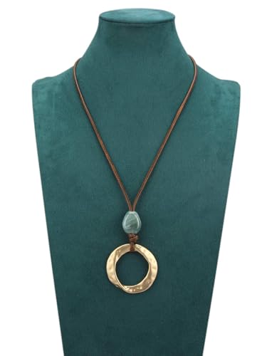 Boho Necklaces for Women Long Wooden Pendant Vintage Necklace - color: Bohemian Long Necklace